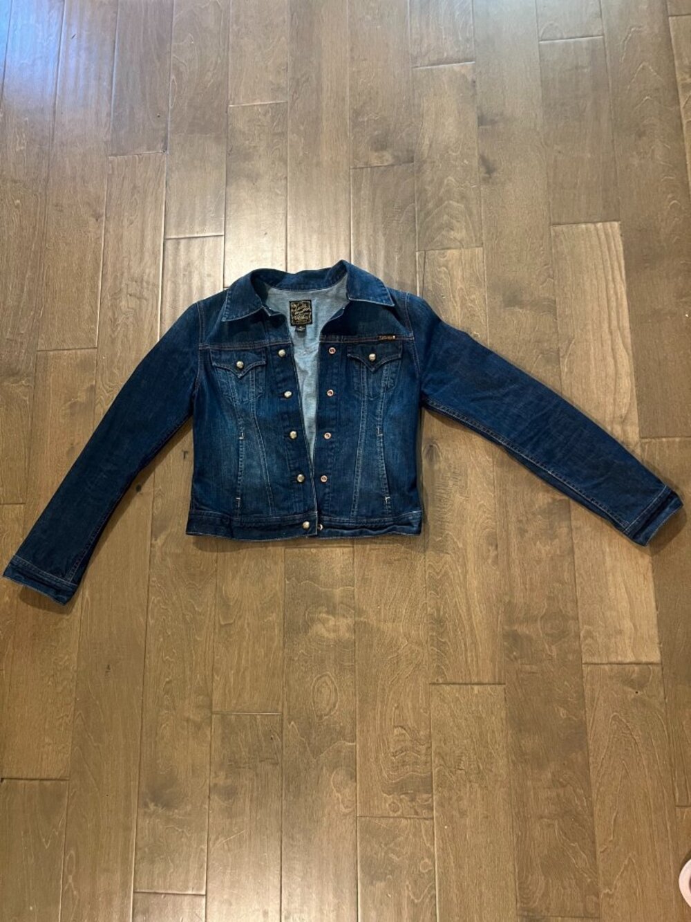 Vintage Y2K Lucky Brand Dark Wash Denim Trucker Jacket — Fall 2005 — Size M